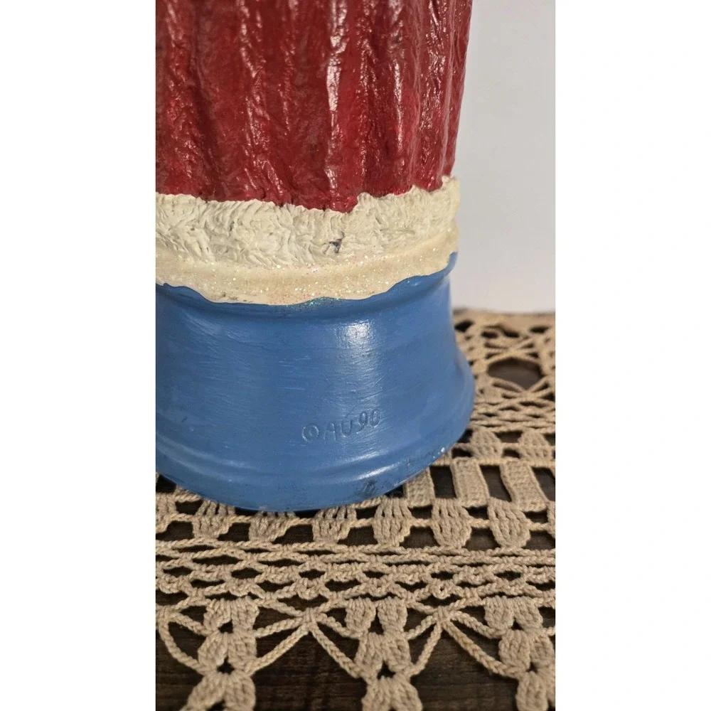 Colonial America Santa Figurine AU99 Patriotic Christmas Statue Vintage Decor